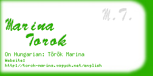 marina torok business card
